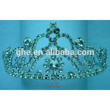 Rhinestone desfile corona vintage cristal tiara princesa corona anillo nuevo diseño cabello